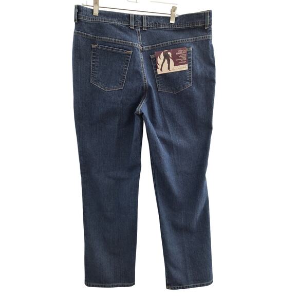 Gloria Vanderbilt Amanda Jeans Women's Sz 14 Stretch Denim Classic Fit Straight - Picture 3 of 11